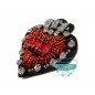 Parche termoadhesivo con rocalla decorativa - Corazón rojo