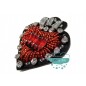Parche termoadhesivo con rocalla decorativa - Corazón rojo Parche termoadhesivo con rocalla decorativa - Corazón rojo