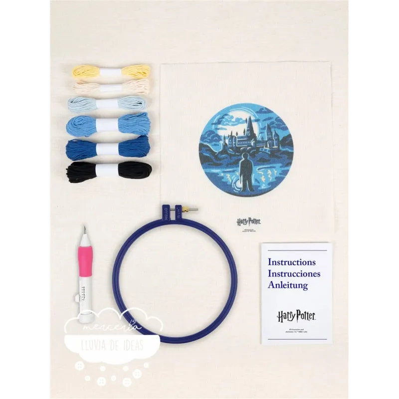 Kit Punch Needle Harry Potter Castillo de Hogwarts DMC