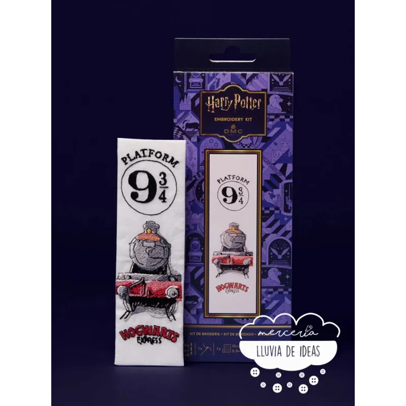 Kit iniciación bordado Harry Potter Marcapáginas Hogwarts Express DMC