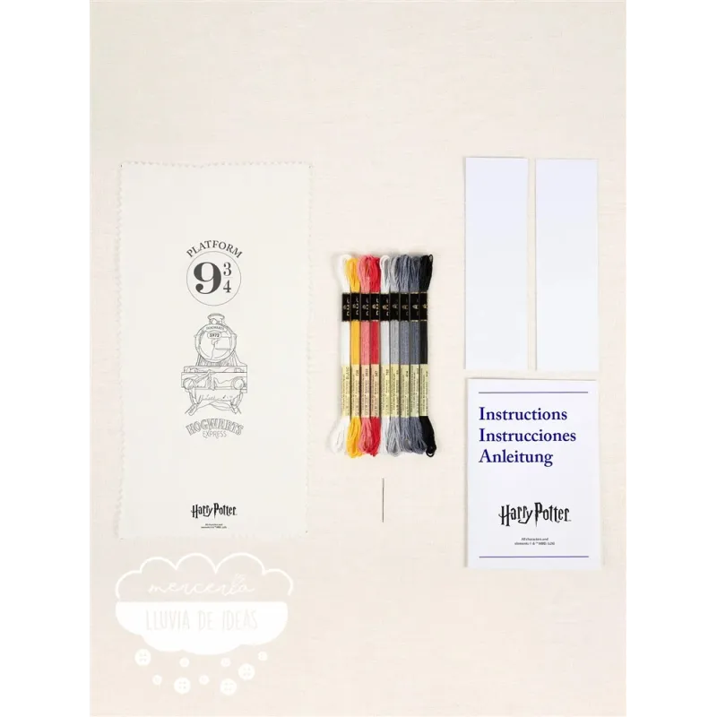 Kit iniciación bordado Harry Potter Marcapáginas Hogwarts Express DMC