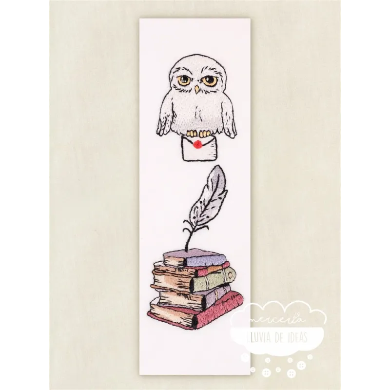Kit iniciación bordado Harry Potter Marcapáginas Hedwig DMC