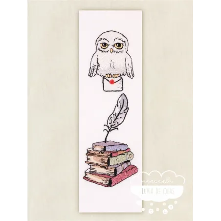 Kit iniciación bordado Harry Potter Marcapáginas Hedwig DMC
