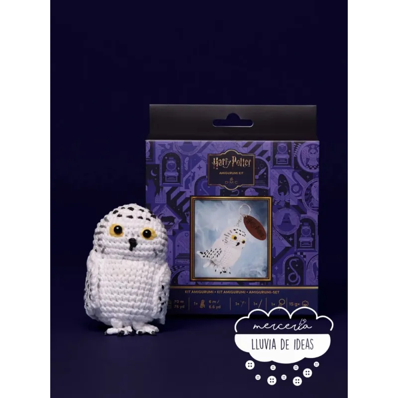 Kit Amigurumi Llavero Hedwig - Harry Potter DMC