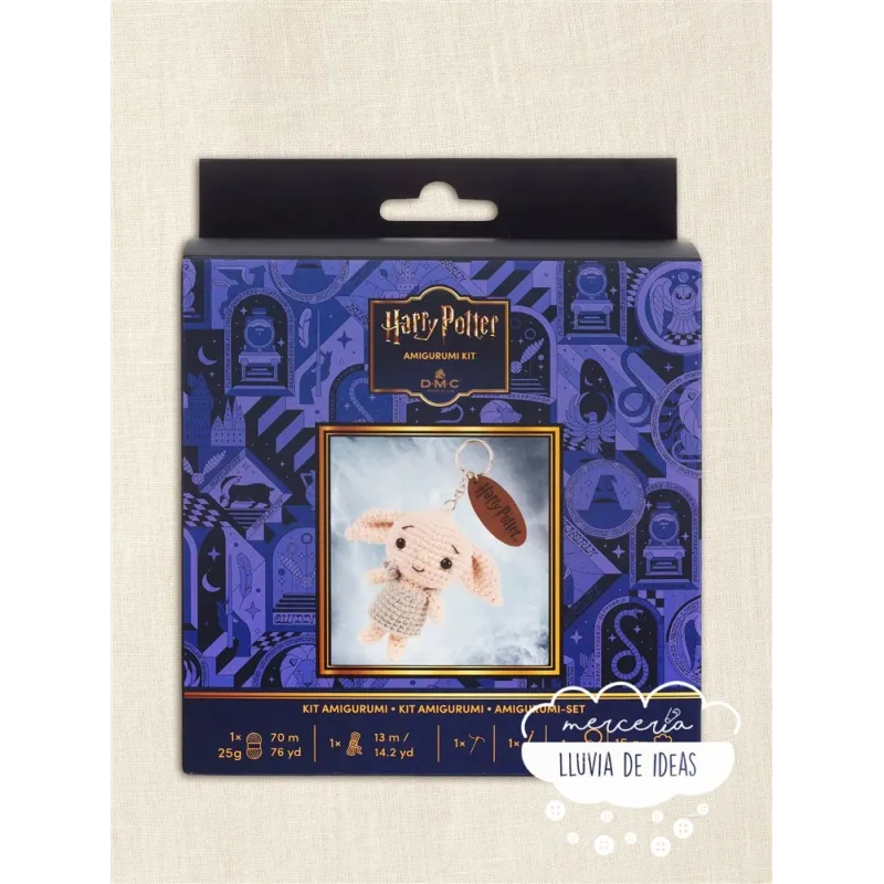 Kit Amigurumi Llavero Dobby - Harry Potter DMC