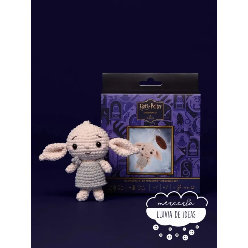 Kit Amigurumi Llavero Dobby - Harry Potter DMC