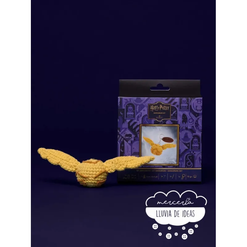 Kit Amigurumi Llavero Snitch Dorada - Harry Potter DMC