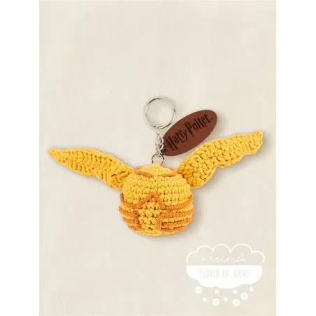 Kit Amigurumi Llavero Snitch Dorada - Harry Potter DMC