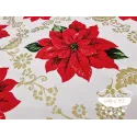Tela mantel Navidad Flor de Pascua Golden