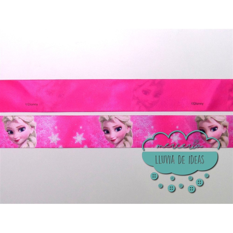 Cinta de raso o satén estampado - Colección Princesas Disney y Olaf