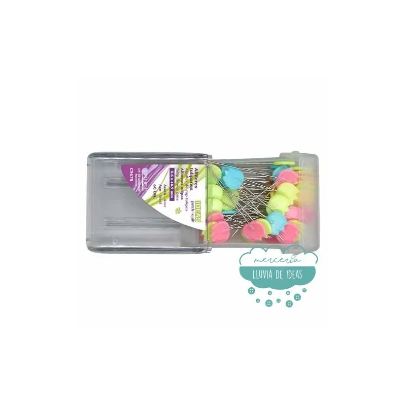 Alfileres cabeza plana de tulipanes