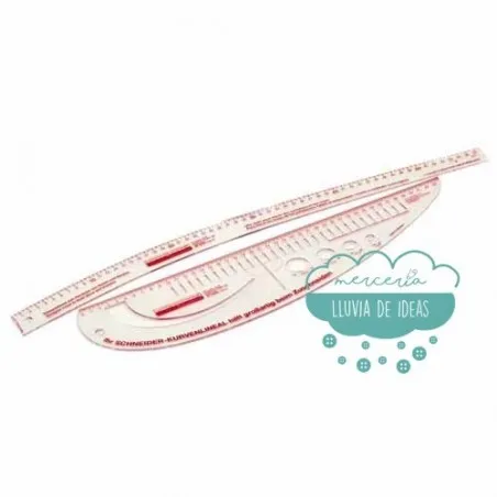 Reglas de patronaje milimetradas curvadas - Lutterloh