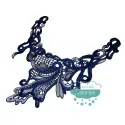 Aplicación bordada tipo cuello - Serie Blue Mercería Lluvia de Ideas