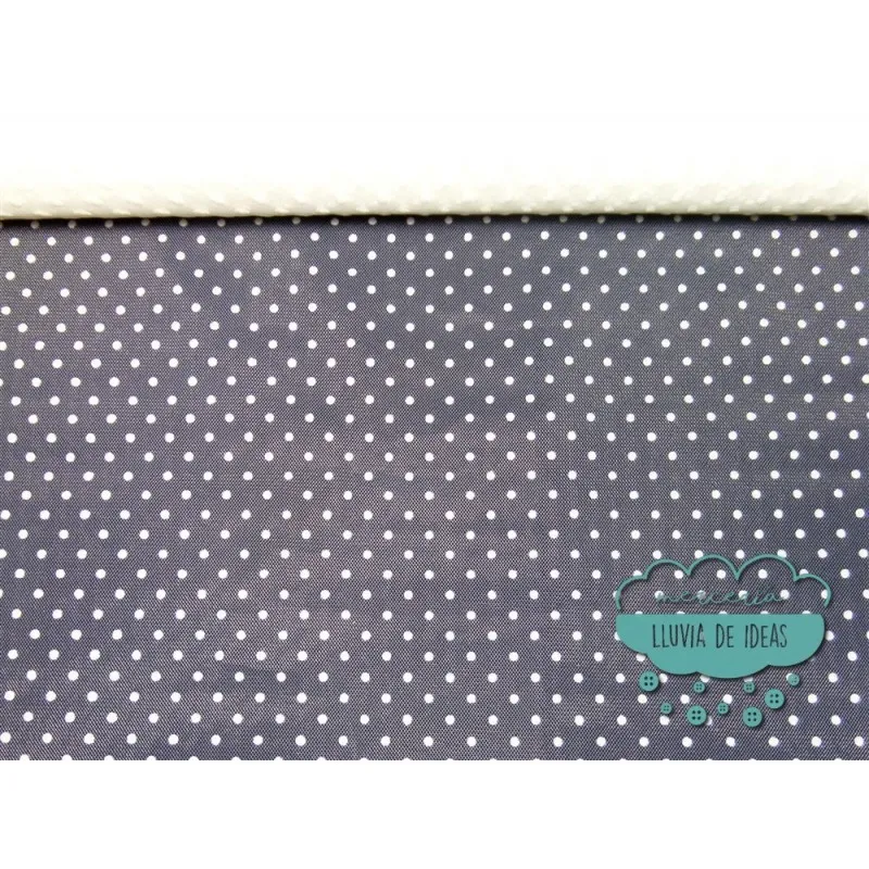 Tul flocado de topos - Color crudo Mercería Lluvia de Ideas