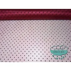 Tul flocado de topos - Color vino