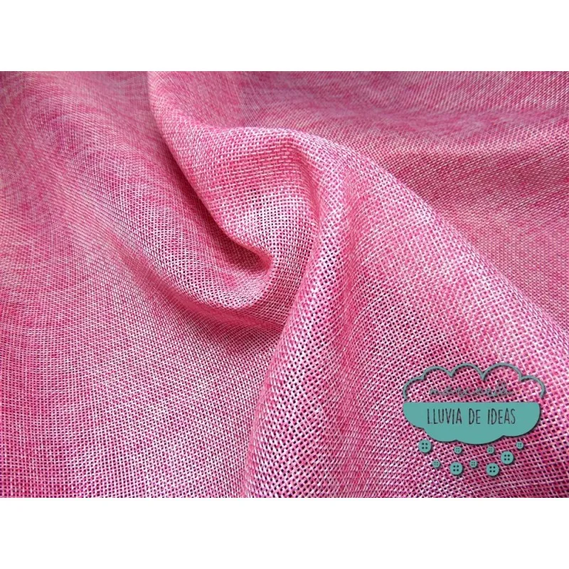 Tejido de yute - Color fucsia jaspeado Mercería Lluvia de Ideas