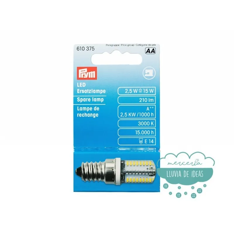 Bombilla LED rosca E14 para máquinas de coser - Prym