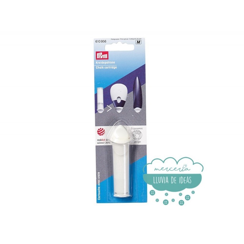 Cartucho con tiza ergonómico color blanco - Prym