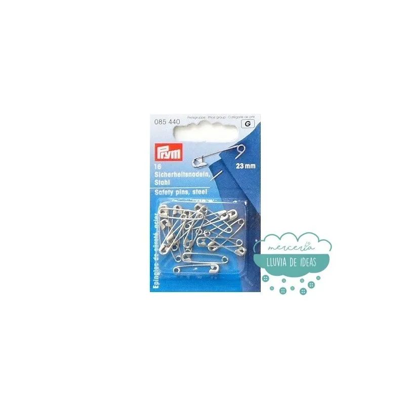 Pack de 16 imperdibles de acero 23 mm. - Prym