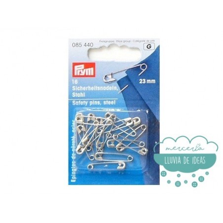 Pack de 16 imperdibles de acero 23 mm. - Prym