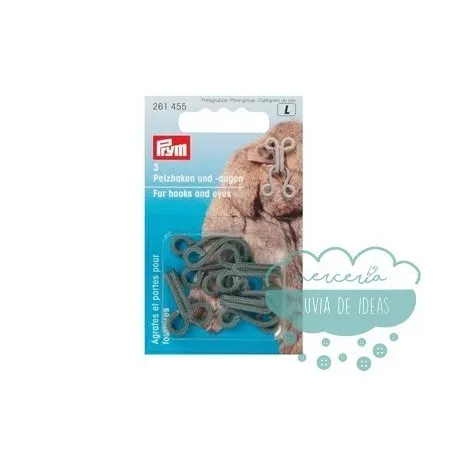 Corchetes para abrigos de pieles - Color gris