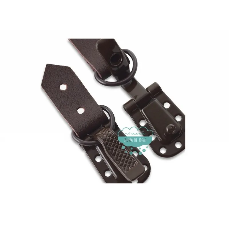 Clips para peletería - Color marrón Mercería Lluvia de Ideas