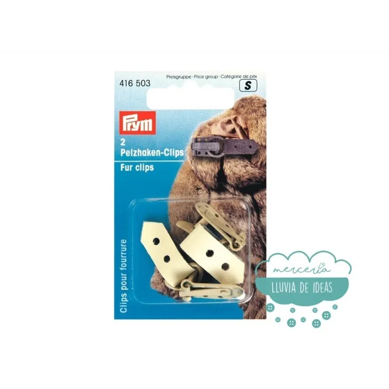 Clips para peletería - Color crema Mercería Lluvia de Ideas