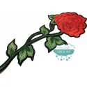 Parche bordado termoadhesivo - Rosa Rosae Mercería Lluvia de Ideas