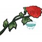 Parche bordado termoadhesivo - Rosa Rosae