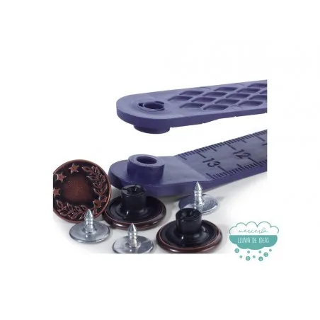 Botones metálicos cobre de estrellas para vaquero - Prym