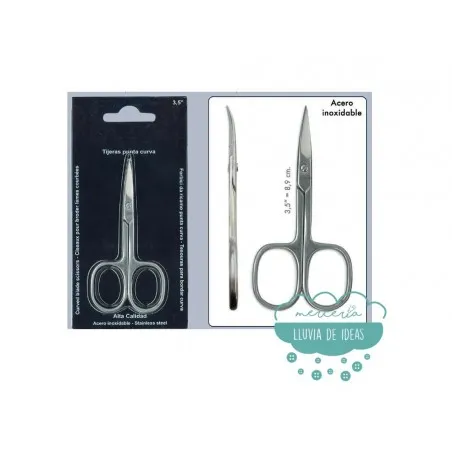 Tijera de bordar punta curva