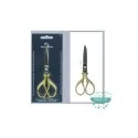 Tijera de bordar oro-plata 5"
