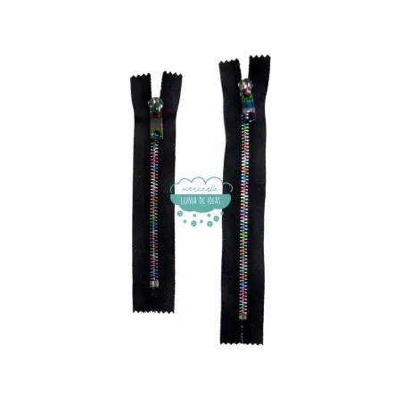 Cremallera De Latón Cerrada 5mm. - Dientes Multicolor