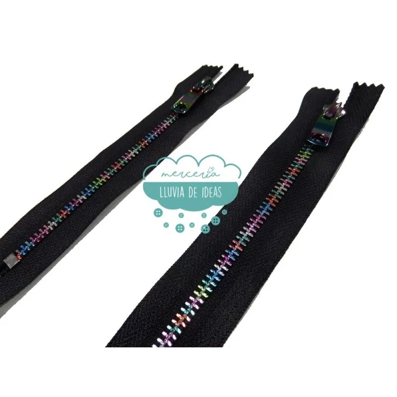 Cremallera De Latón Cerrada 5mm. - Dientes Multicolor