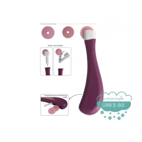 Ruleta para marcar 3 en 1 con mango plástico