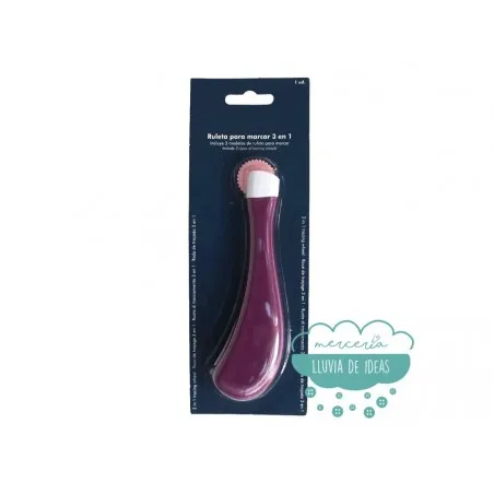 Ruleta para marcar 3 en 1 con mango plástico