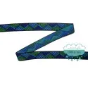 Goma elástica estampada zig zag 25 mm. azul/verde - Prym Mercería Lluvia de Ideas