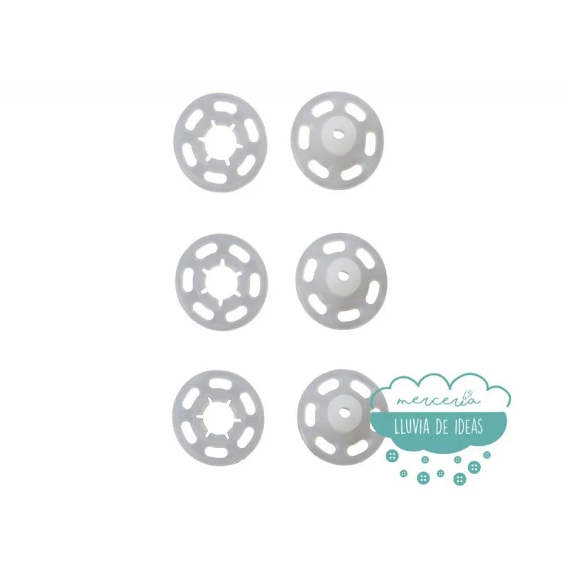 Broches de presión transparentes (varias medidas) - Prym