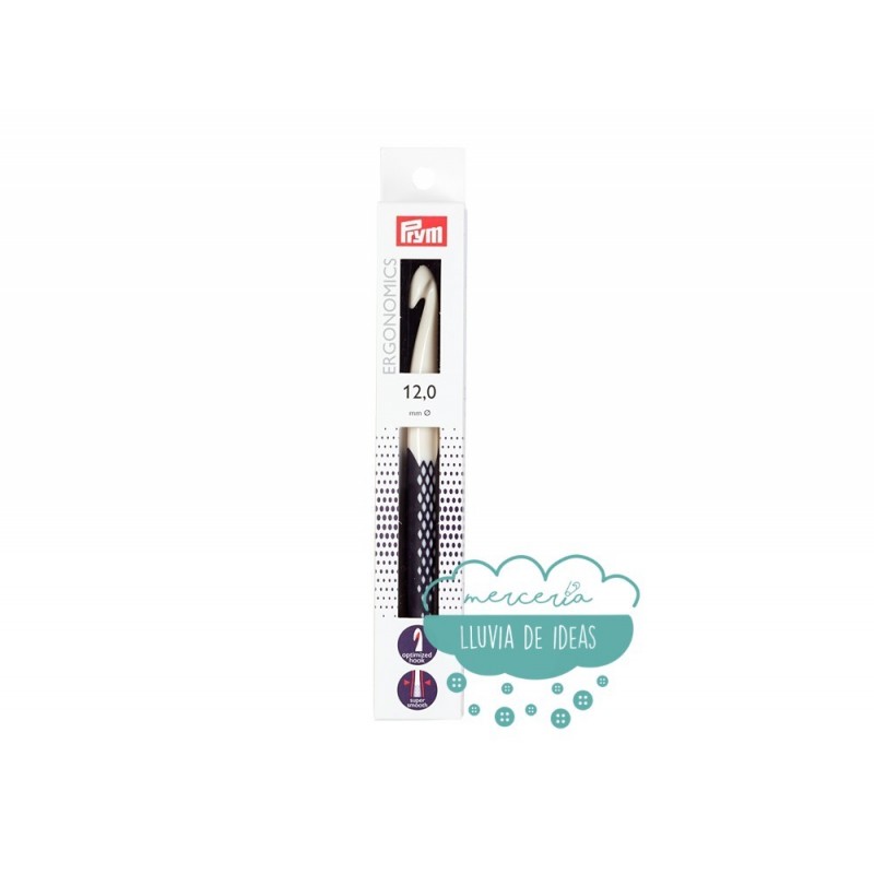 Prym 218488 Crochet Hook for Wool, ergonomic,6 mm,17 cm