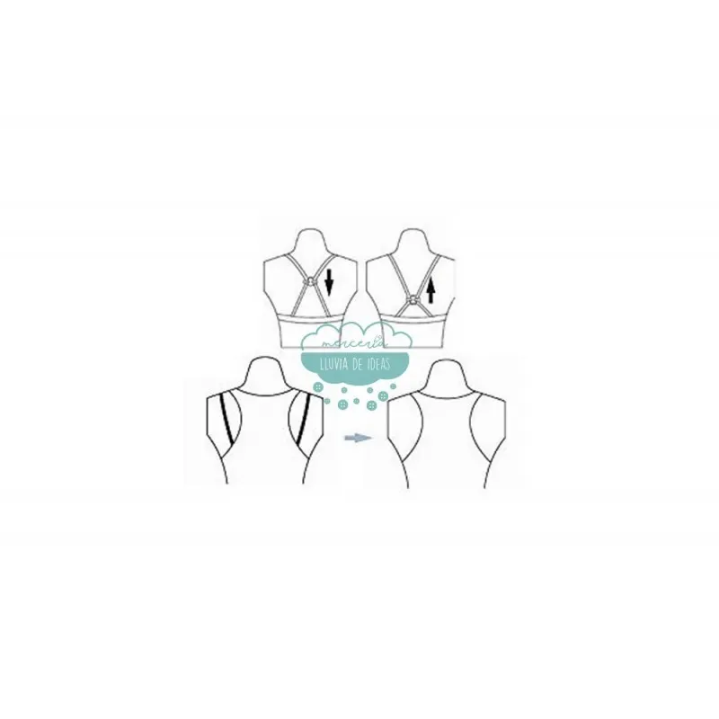 Cruza tirantes invisible (pack 4 unidades)