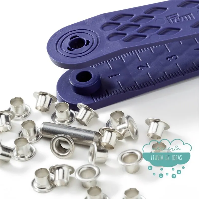 Ojetes 4 mm. plata - Prym Mercería Lluvia de Ideas