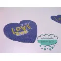 Parches serigrafiados termoadhesivos - Colección vaquero Love oro