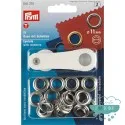 Ojetes con arandelas 11 mm. plata - Prym Prym
