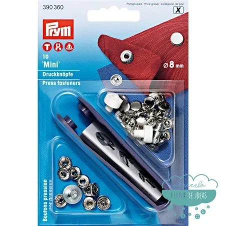 Botones de presión o snaps 'Mini' 8 mm. plata - Prym