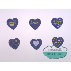 Parches serigrafiados termoadhesivos - Colección vaquero Love oro