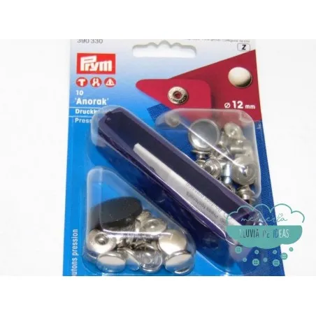 Botones de presión o snaps 'Anorak' 12 mm. plata - Prym