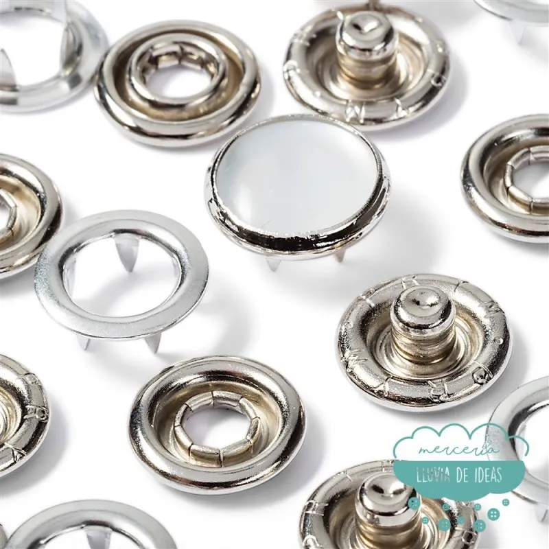 Botones de presión o snaps 'Anorak' 12 mm. nacarado - Prym Mercería Lluvia de Ideas