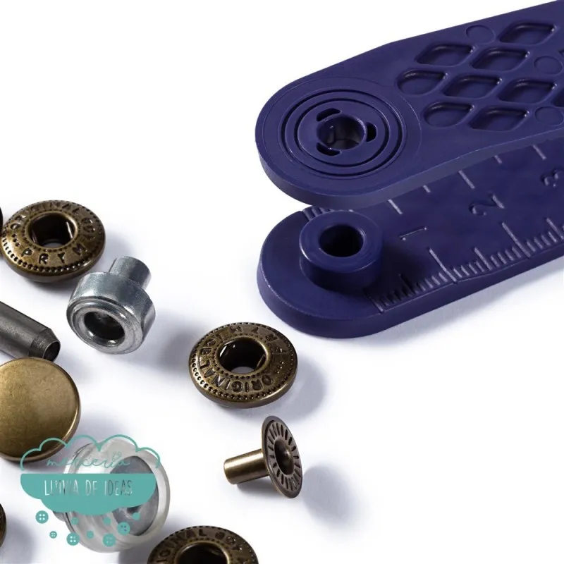 Botones de presión o snaps 'Anorak' 12 mm. oro viejo - Prym