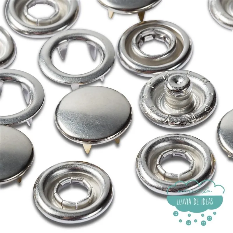 Botones de presión o snaps 'Jersey' 10 mm. plata - Prym