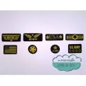 Parches serigrafiados termoadhesivos - Militares USA dorados
